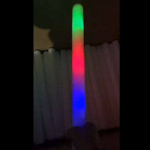 LED RGB Glow Foam Sticks Light Up Party Baton Wand