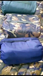 ถุงนอน ถุงนอนแคมป์ปิ้ง ถุงนอนรด. ถุงนอนทหาร แบบพกพา ถุงนอนเดินป่า แบบหนาใหมวกในตัว ถุงนอนปิคนิค เกรดไทย