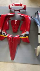 ชุดสีสแมส 110 SMASH 110 สีแดงบรอนซ์ กันตกยาว กันตกสั้น เฟรมรถ แฟริ่ง กอบรถ กาบรถ แต่งรถมอเตอร์ไซค์