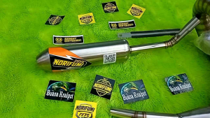 Knalpot Ninja Trail KTM dan Lain-Lain Aneka Trail Norifumi Rocket 4 Titanium Full System Full Stainless Full Cacing. Hasil Sangat Mantap