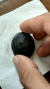 Batu akik petir warna hitam ori