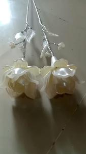 bunga tulip mutiara silver (1 pcs)