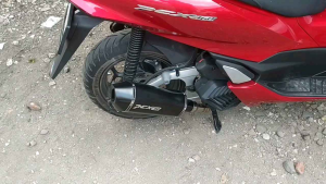 KNALPOT RACING PCX BLACK DOF COSTEM PCX 150 PCX 160 INLET 50MM SUARA BASS PADET