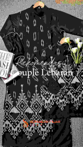 SET COUPLE AZELLA DRESS TENUN BLACK / Baju Couple Pasangan Kondangan / Dress / Kemeja / Couple Keluarga / Baju Couple Prewedding / Couple Lebaran / Couple Raya