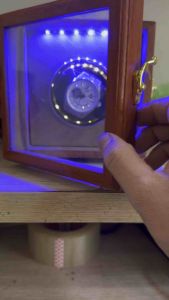 [ BH 2 năm ]Hộp xoay đòng hồ cơ 5 chế độ+ đèn Led +Tự dừng mở nắp  GỖ HƯƠNG ĐÁ CAO CẤP tự dừng khi mở nắp Hộp Lắc tích cót  đồng hồ cơ Winder Watch