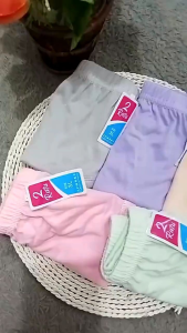 celana dalam wanita super jumbo motif polos renda isi 12 pcs bahan katun