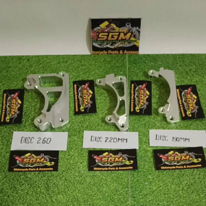 BREKET DEPAN KALIPER BRCMBO/NIZZIN 2PISTON 2P UNTUK DISC 190MM- DISC 220MM- 260MM CNC PNP MATIC HONDA VARIO 110 125 150/ BEAT/ SCOOPY/ GENIO/ SPACY