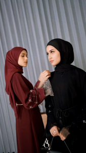 Abaya Gamis Hitam Saudi Jeehan Muslimah syari Dubai Turki Busui Umroh Haji