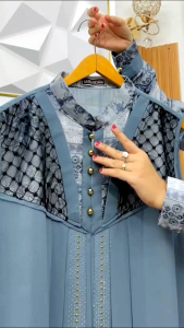 gamis Matt Zara silk mix ceruty premium