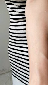 D8378 ROANA STRIPED KNIT MIDI DRESS RAJUT SALUR IMPORT GOOD QUALITY BODYCONE GOWN OOTD TERKINI TERBARU FASHION Korean STYLE