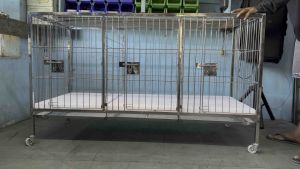 2x4.5x2.5 3-doors bend 304 stainless steel dog cage