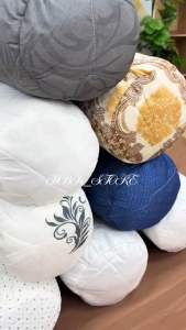 Foam Bolster Pillow - Soft Comfort - Random Color Pattern - Long Sleeping Pillow - Bedding Accessory