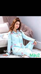 Bộ ngủ Pizama nữ tay dài hàng đẹp full màu (mã 06)