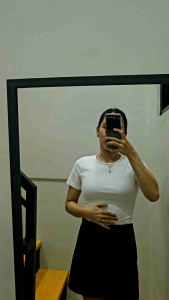 H M Soft Cotton Rib Round Neck Relaxed Fit T-Shirt | High-Stretch