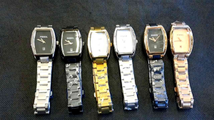 Jam Tangan Wanita FL Analog Tanggal Aktif Rantai Stainless Stell Tahan Air