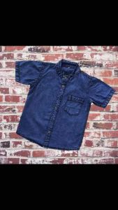KEMEJA JEANS ANAK LAKI-LAKI LENGAN PENDEK