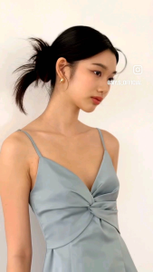 s Official Sorbet เดรสผ้าซาตินอย่างดี ช่วงสายสาม พร้อมสับสน สามารถปรับระดับได้