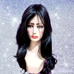 Wig Cosplay Curly Sintetis: Wig Blonde Ikal Poni Gelombang