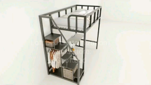 Loft bed for Adults / Children - Size Super Single Loft Bed with All-in-One Storage Stairs - Singapore Local Company Specially Represent