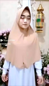 JILBAB INSTAN PED POLOS XL By NABILA//HIJAB INSTAN POLOS JERSY KOREA
