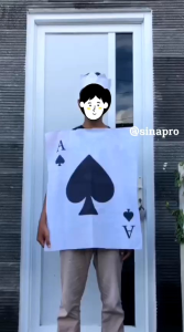 Kostum Kartu AS Flanel Kostum Cosplay Karakter Kartu As Full Dewasa Anak Plus Topi NEW