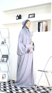 mukena terusan manset qonita