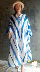 เดรสมัดย้อม ผ้าเมมเบิร์ต แขนยาวตู่ๆ รุ่นมูสลิม ♥️ดีเทลใส่ได้ 2 ฝั่ง ทั้งแบบผูก/คอเต่า ถูกกว่า เดรสทรงต่ออก ฟรีไซส์ทรงผ่าข้าง