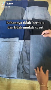 Celana Kantor Formal Pria Slimfit Bahan Kain Wol
