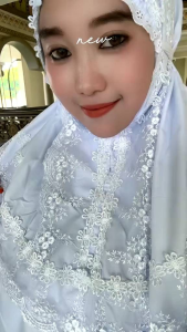 Mukena Dewasa Terusan Katun Renda Nadheera Plus Tas