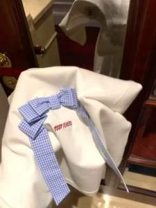 TOOP/EUERY TOP : เสื้อยืดเบบี้บลูโบว์สก็อต พร้อมส่งTH🩵