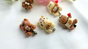 Hijabnur1 - 4 PCS Bros Karakter Klay - Pin Hijab - Peniti Dagu Handmade 03