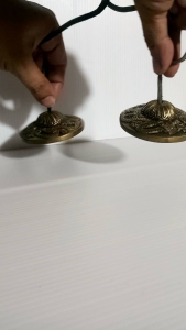 Bronze Tingsha Double Dragon Design Tincha(Ching Chob)