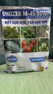 Thuốc trừ bệnh UNIZEB M-45 80wp Bột xanh Mancozeb ( gói 1kg ) UPL trị bệnh vàng lá hại lúa  thán thư hại xoài dưa hấu thanh long ớt rỉ sắt hại đậu phộng và sương mai cà chua