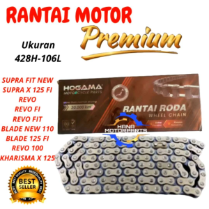 RANTAI RANTE RODA RANTAI MOTOR 428H - 106L SUPRA FIT NEW SUPRA X 125 FI 125 FI REVO 100 KHARISMA