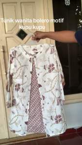 ARINA - Atasan Wanita - Tunik Batik - Kemeja Batik Lengan Panjang Standar Jumbo M L XL XXL