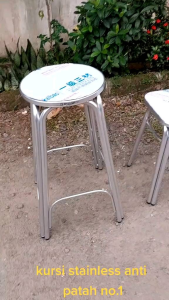 kursi conter/cafe 70 cm 50 cm bahan almunium tebal kuat