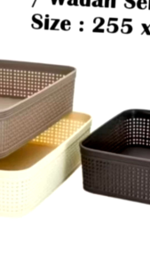 Green Leaf 762 keranjang plastik wadah laci organizer WILLOW keranjang wadah NEW serbaguna