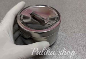 กระปุกสแตนเลส ขนาดเล็ก-สูง 4cm X กว้าง 7cm กระปุกใส่สำลี เซลล์อุปกรณ์แพทย์