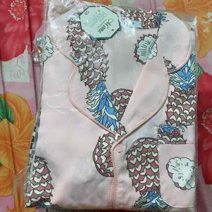 Set pizama tay cọc quần dài chất lụa mango freesize từ 40-60 kg