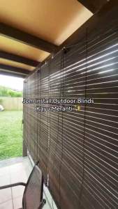 Meranti Wood Blinds Heavy Duty | Heat Resistant | Rainproof | Durable Tropical Window Blinds / New and strong / Ready stok / Bidai kayu tahan panas tahan hujan