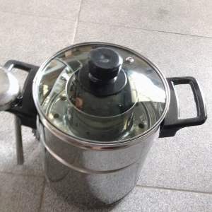 Dandang bakso super mini Size 16cm tutup Kaca Free centong Capit Pegangan Anti Panas