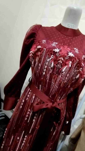 SYAINA DRESS/GAMIS WANITA/BAJU MUSLIM/BRUKAT TILE IMPOR