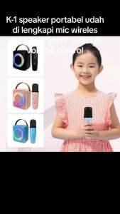 SPEAKER MINI BLUETOOTH PORTABLE K1 + MIC WIRELLES FOR KARAOKE