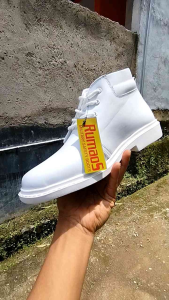 Rumaos sepatu PDH PDU pelayaran paskibra full kulit putih