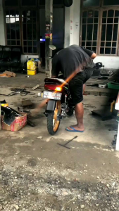 KNALPOT FIZ R COPY AHM VND GEMBUNG HITAM TAMENG ORIGINAL DPL MUFFLER