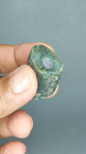 ทับทิมคอรันดัมสีแดงในเจสเปอร์สีเขียว🔹 Red Corundum Ruby in Green Jasper