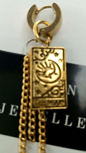 Anting Tarot moon card Gold