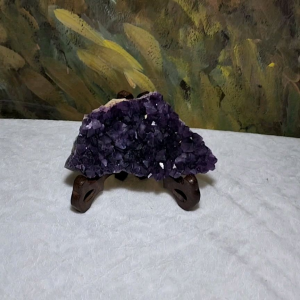 183 grams raw deep purple Uruguay Amethyst cluster handheld/display [Natural crystal] 天然烏拉圭深紫紫晶簇摆件/手把