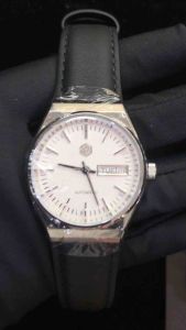 SAN MARTIN SN0102-G Seagull Automatic White Dial 37mm 5ATM Mens Dress Watch