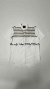 Vanfive Kemeja Koko Pria Lengan Pendek ZAYDAN Putih